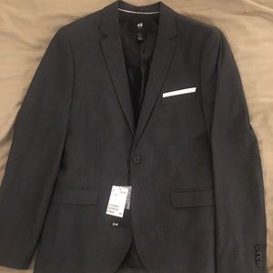 NWT H&M mens suit blazer sports coat grey